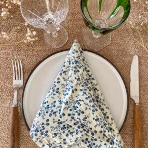 Lot de 6 serviettes fleuries