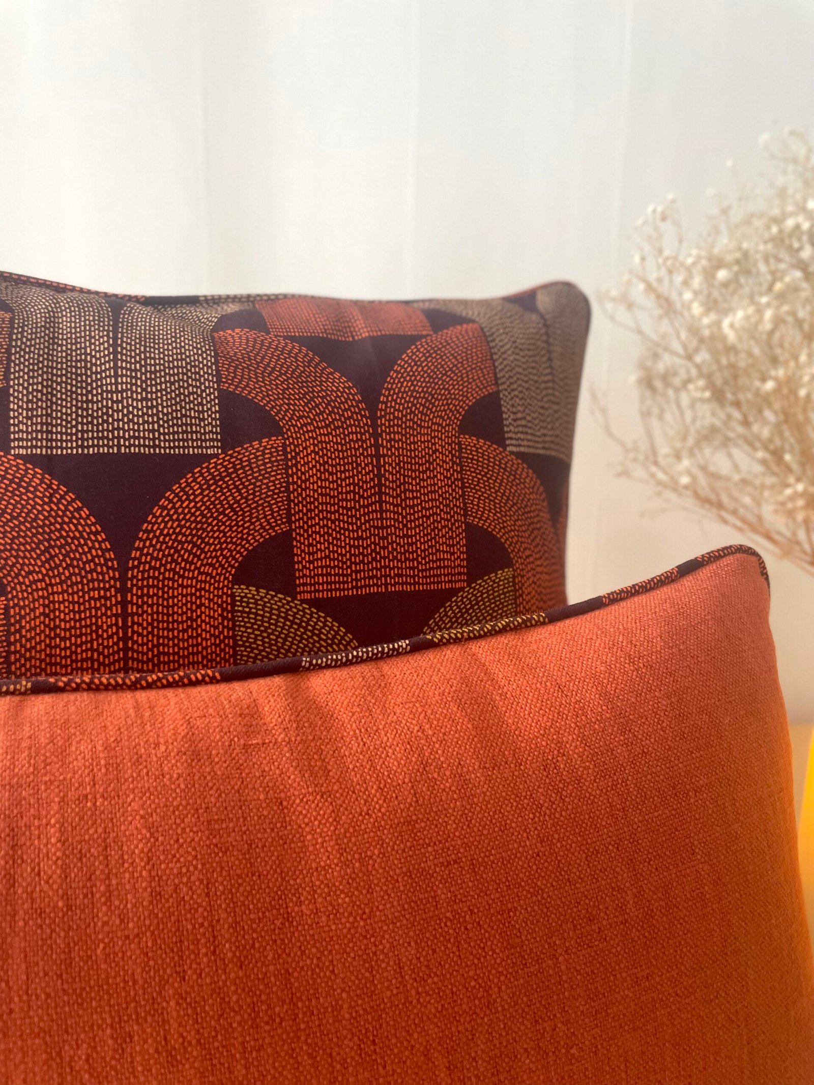 Lot de 2 coussins carré et rectangulaire – Image 2